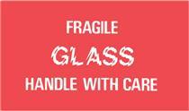 #DL1150 3 x 5&quot; Fragile Glass
Handle with Care Label