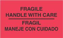 #DL3011 3 x 5&quot; Fragil Maneje Con Cuidado - Bilingual Label