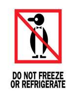 #DL4040 3 x 4&quot; Do Not Freeze or Refrigerate (Penguin) Label