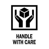 #DL4160 3 x 4&quot; Handle with
Care Label,  500/rl