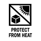 #DL4400 3 x 4&quot; Protect from Heat (Sun/Box) Label