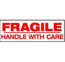 2&quot; x 110 yds. 2.0 Mil Fragile
Handle With Care Pre-Printed
Carton Sealing Tape (36/Case)
