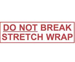 2&quot; x 1000 yds. 2.0 Mil Do Not
Break Stretch Wrap
Pre-Printed Carton Sealing
Tape (6/Case)