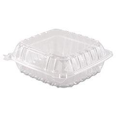 Clearseal Hinged-Lid Plastic
Containers, 8.3 X 8.3 X 3,
Clear, 250/carton