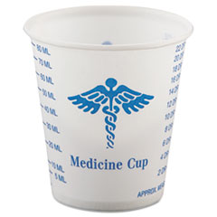 Paper Medical And Dental
Graduated Cups, 3 Oz,
White/blue, 100/bag, 50
Bags/carton