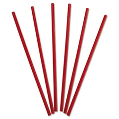 Wrapped Giant Straws, 10.25&quot;,
Polypropylene, Red, 300/box, 4
Boxes/carton