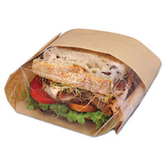 Dubl View Sandwich Bags, 2.35
Mil, 9.5&quot; X 2.75&quot;, Natural
Brown, 500/carton