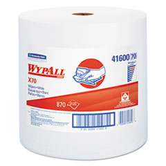 X70 Cloths, Jumbo Roll, Perf., 12 1/2 X 13 2/5, White, 870