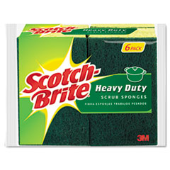 Heavy-Duty Scrub Sponge, 4.5 X
2.7, 0.6&quot; Thick, Yellow/green,
6/pack