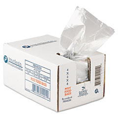 Food Bags, 16 Oz, 0.68 Mil, 4&quot; X 8&quot;, Clear, 1,000/carton