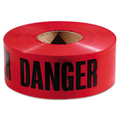 Danger Barricade Tape, 3&quot; X
1,000 Ft, Red/black, 8
Rolls/carton