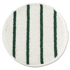 Low Profile Scrub-Strip Carpet
Bonnet, 19&quot; Diameter,
White/green, 5/carton