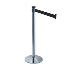 Adjusta-Tape Crowd Control
Stanchion Posts Only, Polished
Aluminum, 40&quot; High, Silver,
2/Box