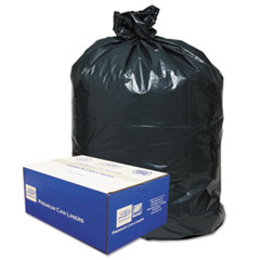 Linear Low-Density Can Liners,
45 Gal, 0.63 Mil, 40&quot; X 46&quot;,
Black, 250/carton