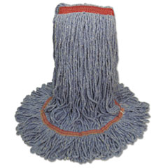 Super Loop Wet Mop Head,
Cotton/synthetic Fiber, 1&quot;
Headband, Large Size, Blue,
12/carton