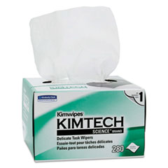Kimwipes Delicate Task Wipers, 1-Ply, 4 2/5 X 8 2/5, 280/box,