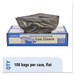 Total Recycled Content Plastic
Trash Bags, 33 Gal, 1.3 Mil,
33&quot; X 40&quot;, Brown/black,
100/carton