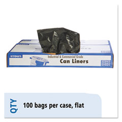 Total Recycled Content Plastic
Trash Bags, 60 Gal, 1.5 Mil,
38&quot; X 60&quot;, Brown/black,
100/carton
