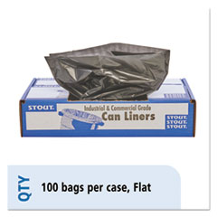 Total Recycled Content Plastic
Trash Bags, 33 Gal, 1.5 Mil,
33&quot; X 40&quot;, Brown/black,
100/carton