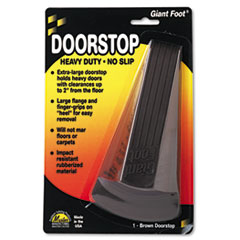 Giant Foot Doorstop, No-Slip Rubber Wedge, 3.5w X 6.75d X