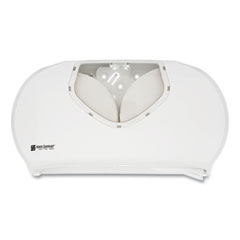 Twin Jumbo Bath Tissue
Dispenser, 19 1/4 X 6 X 12
1/4, White/clear